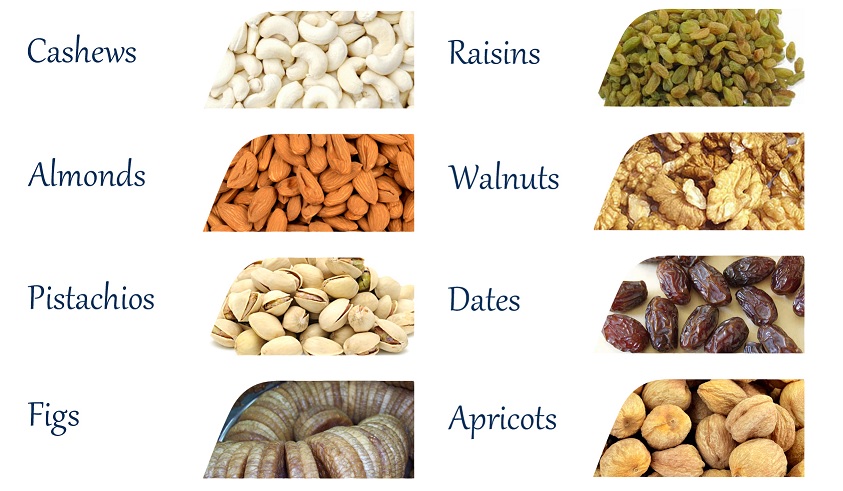 Dried Fruits And Dried Nuts